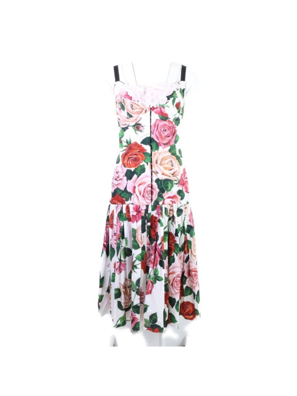 Dolce & Gabbana Flower Pattern Bustier Dress 42